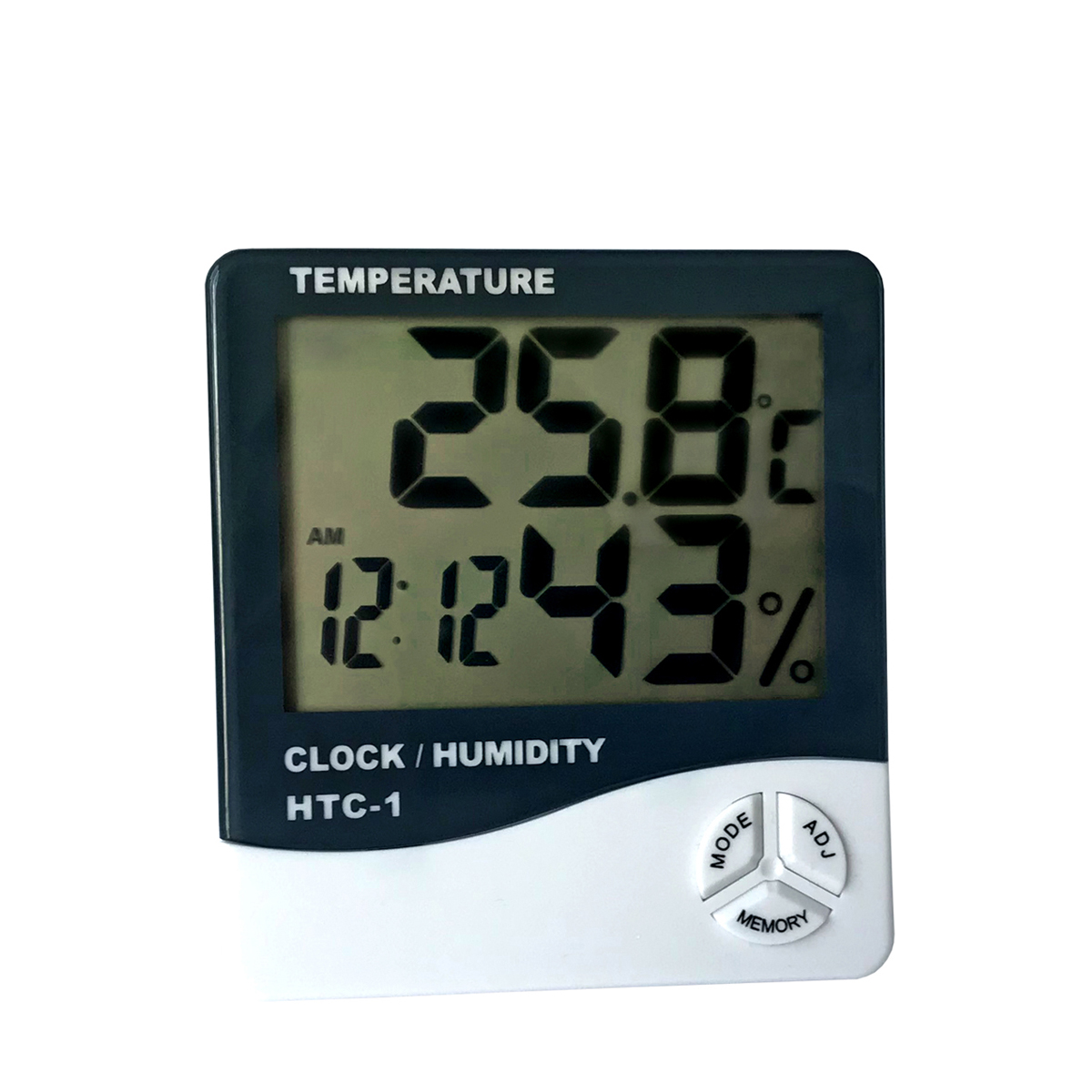 Thermo Hygrometer weiß zum Überprüfen der Luftfeuchtigkeit und der Raumtemperatur bei der Wimpernverlängerung